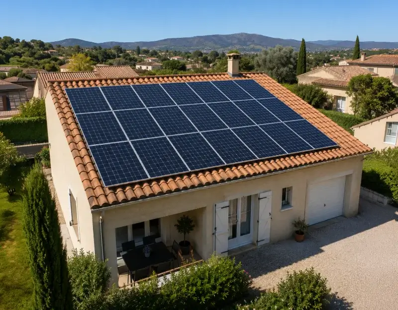 Prime à l'autoconsommation panneaux solaires Aups — aide financière de l'État